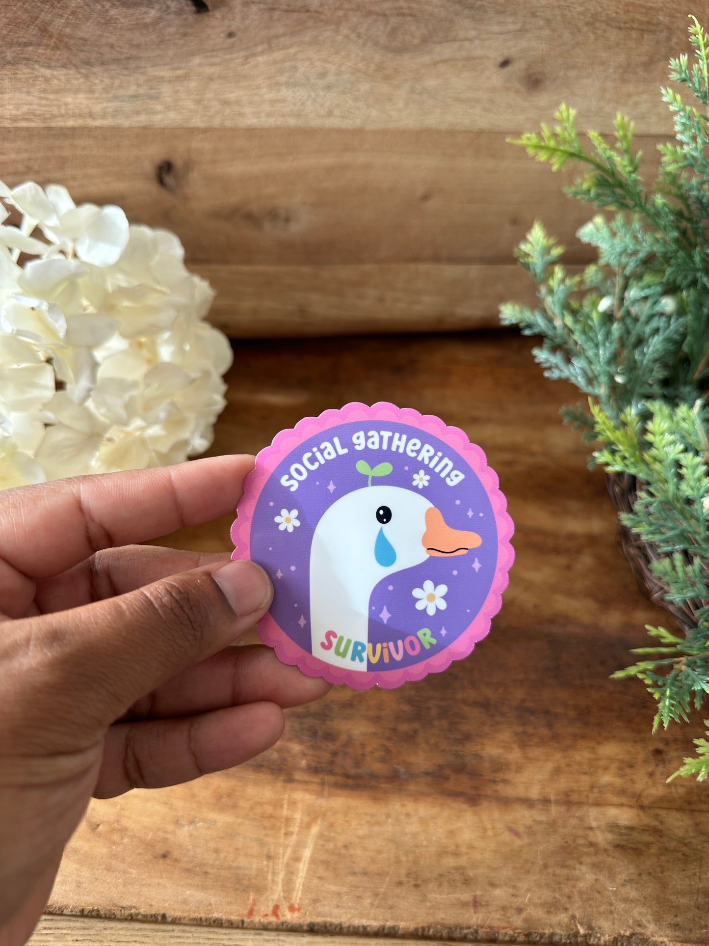 Social Gathering Survivor Sticker
