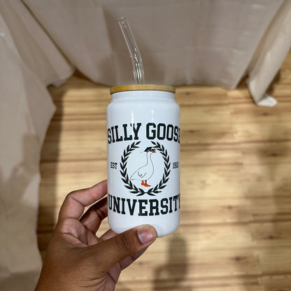 Silly Goose University Glass Cup