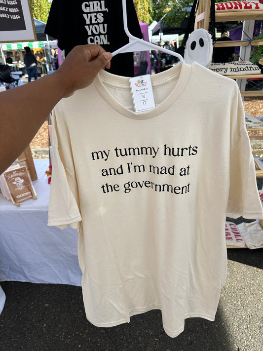 Tummy Hurts Cream Shirt