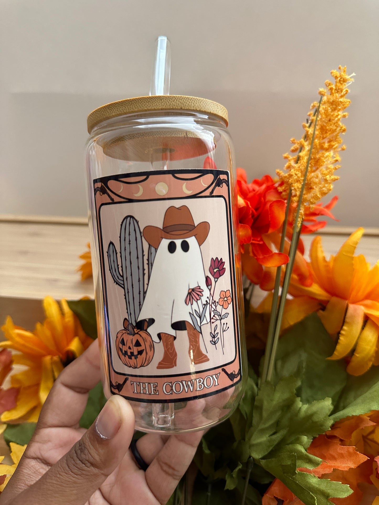 The Cowboy Ghost Glass Can