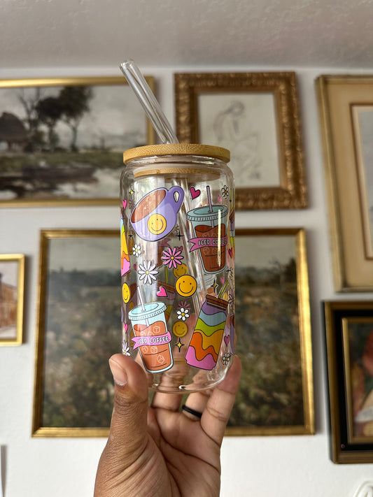 Colorful Coffee Glass Can