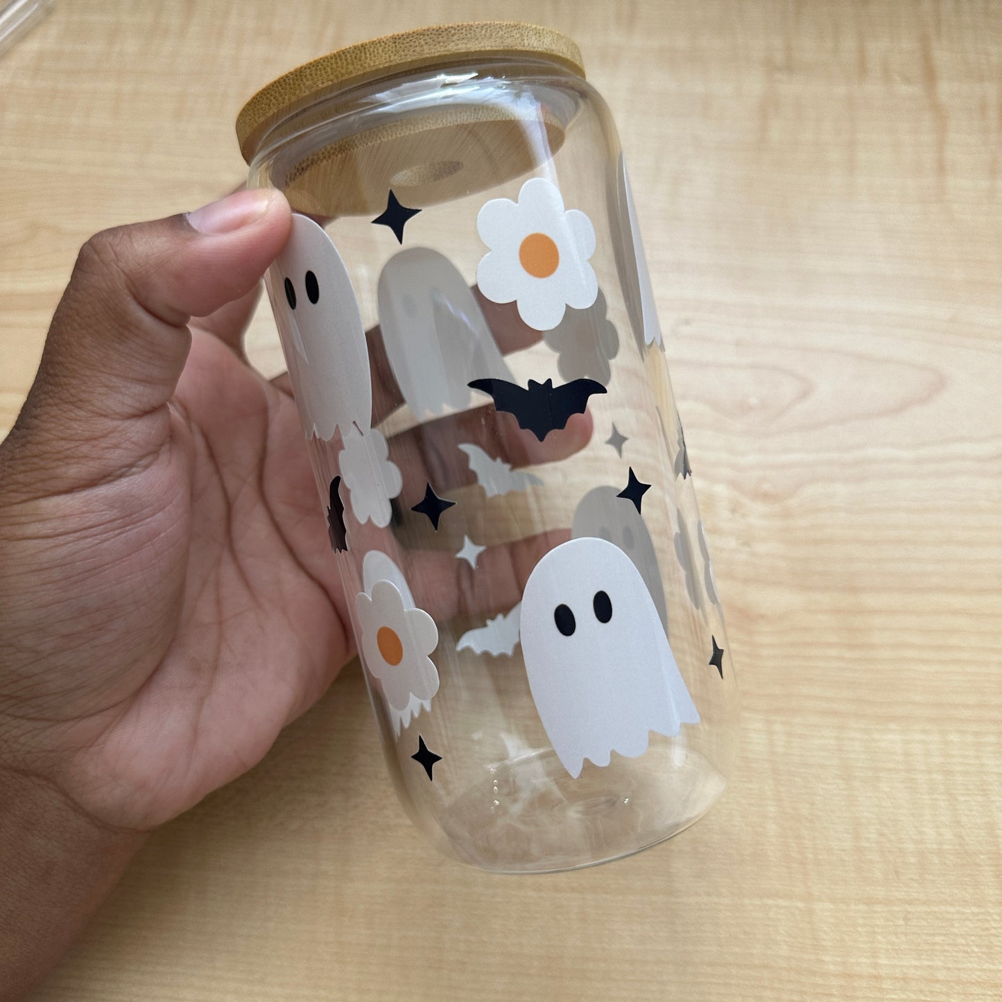 Ghosty Bats Glass Cup