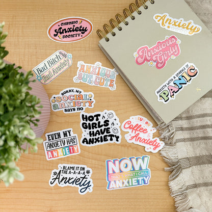 Funny Anxiety Sticker Bundle