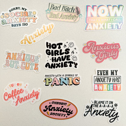 Funny Anxiety Sticker Bundle