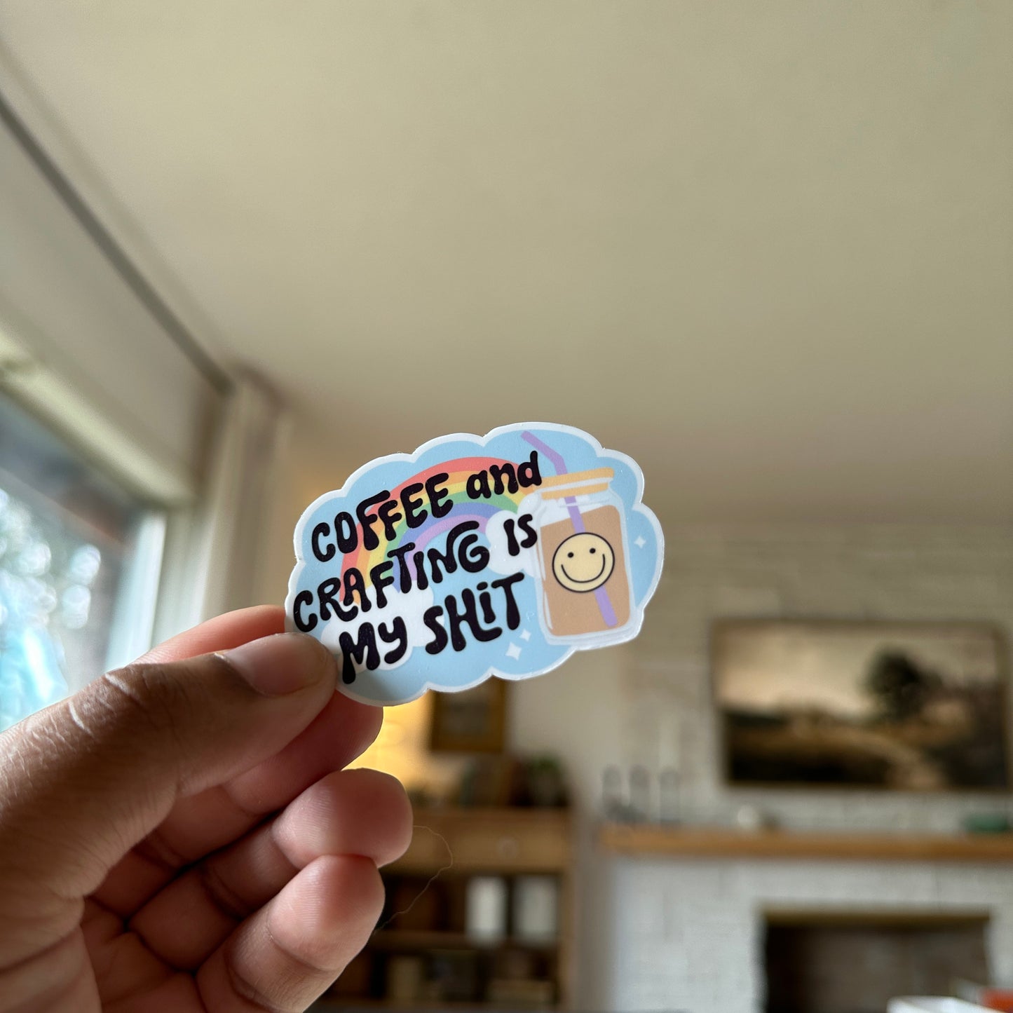 Coffee & Crafting Sticker