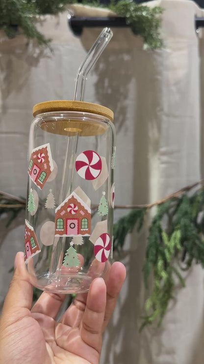 Gingerbread Houses Glass Cup